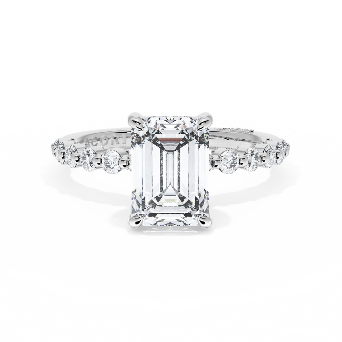 Tacori Engagement Rings in White Gold containing Diamond 2666 EC 9X6.5 W