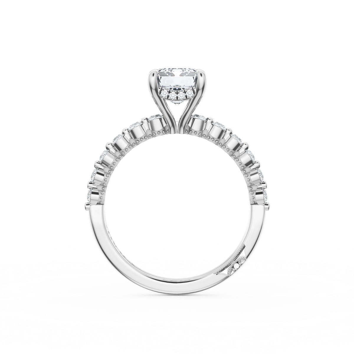Tacori Engagement Rings in White Gold containing Diamond 2666 EC 9X6.5 W