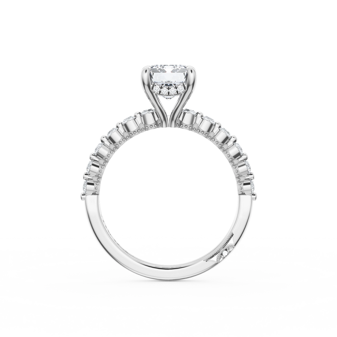 Tacori Engagement Rings in White Gold containing Diamond 2666 EC 9X6.5 W