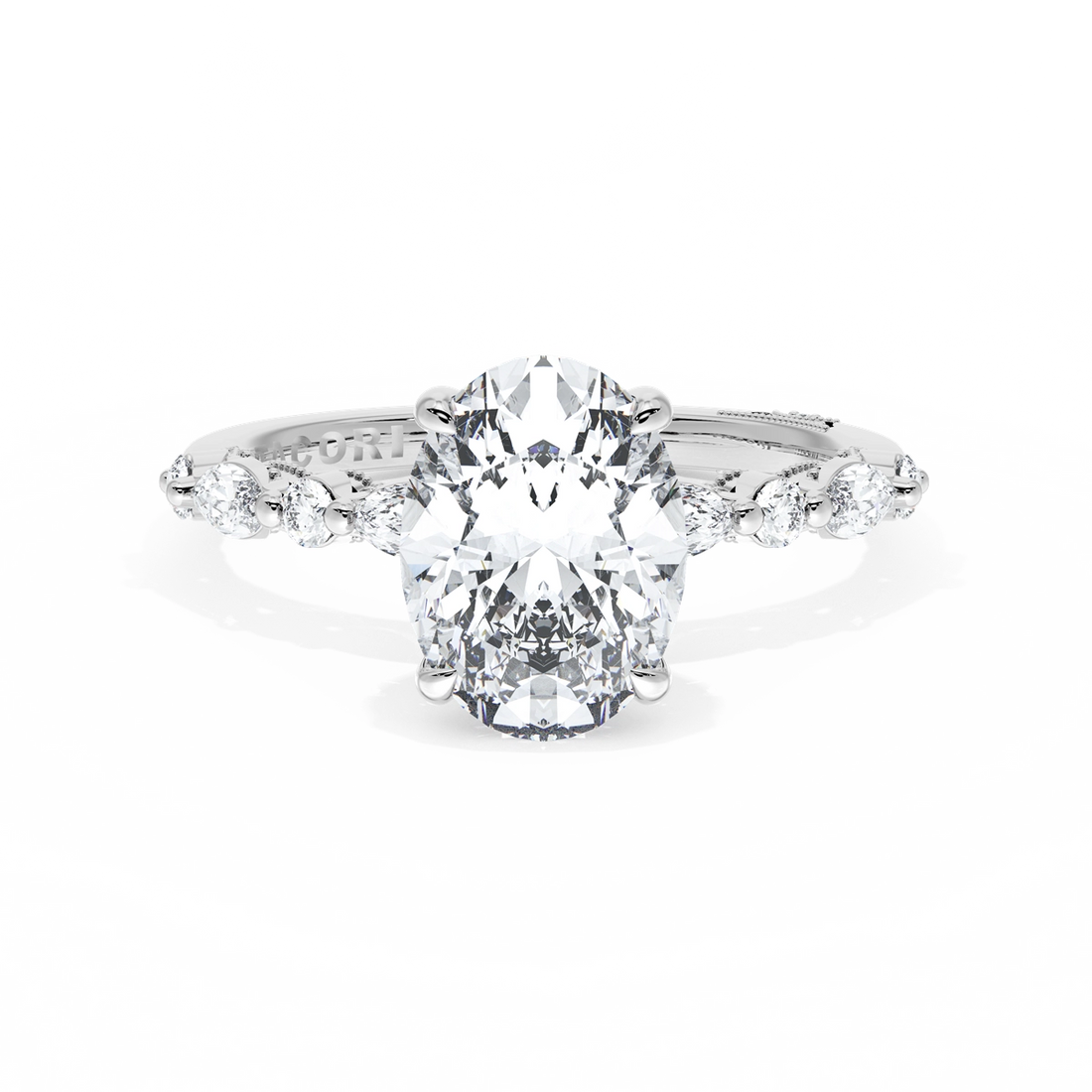 Tacori Engagement Rings in White Gold containing Diamond 2728 2.2 OV 10X7 W