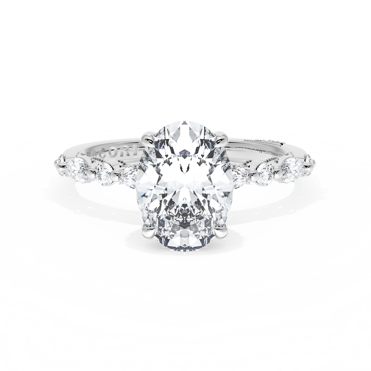 Tacori Engagement Rings in White Gold containing Diamond 2728 2.2 OV 10X7 W