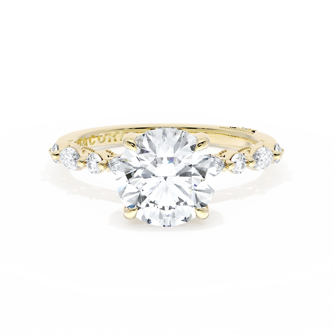 Tacori Engagement Rings in Yellow Gold containing Diamond 2728 2.2 RD 8.5 Y