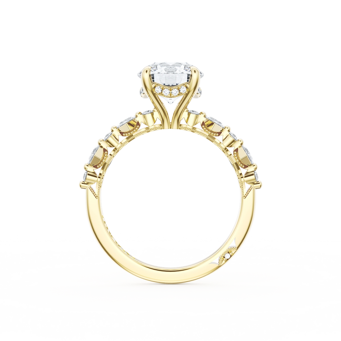 Tacori Engagement Rings in Yellow Gold containing Diamond 2729 3.7 RD 8.5 Y