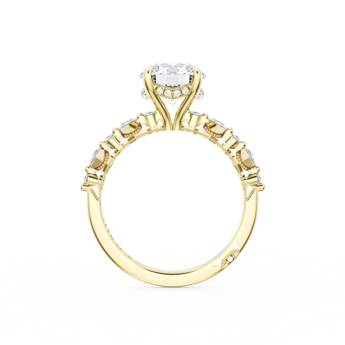 Tacori Engagement Rings in Yellow Gold containing Diamond 2729 3.7 RD 8.5 Y