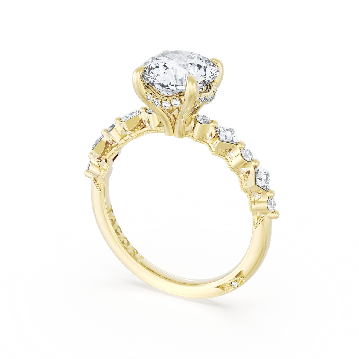 Tacori Engagement Rings in Yellow Gold containing Diamond 2729 3.7 RD 8.5 Y