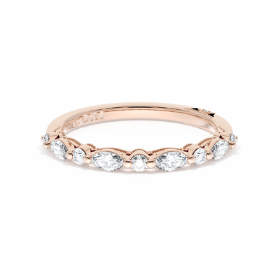 Tacori Wedding Rings in Rose Gold containing Diamond 2728 2.2 B 1/2 PK