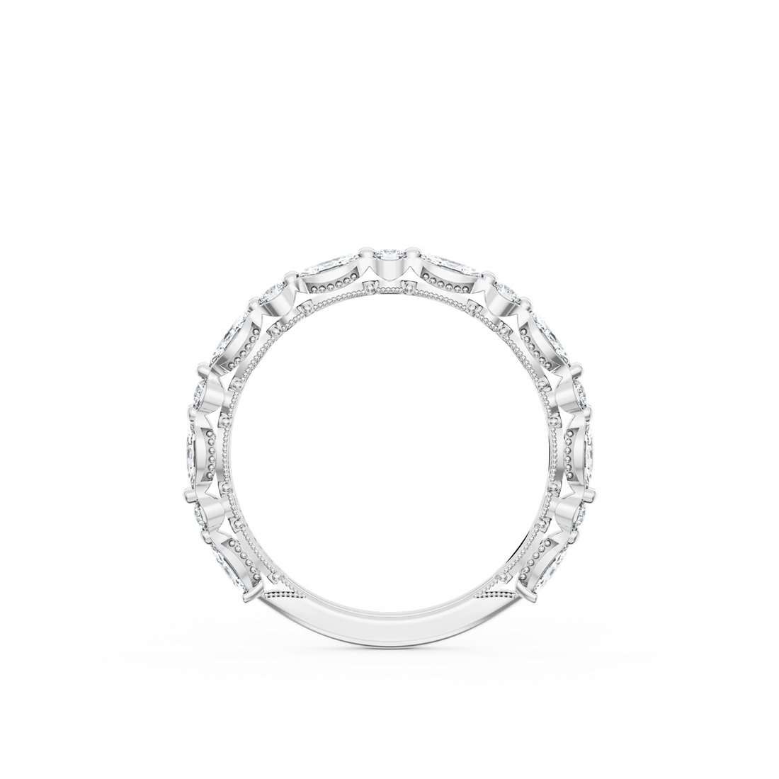 Tacori Wedding Rings in White Gold containing Diamond 2728 2.2 B 3/4 W