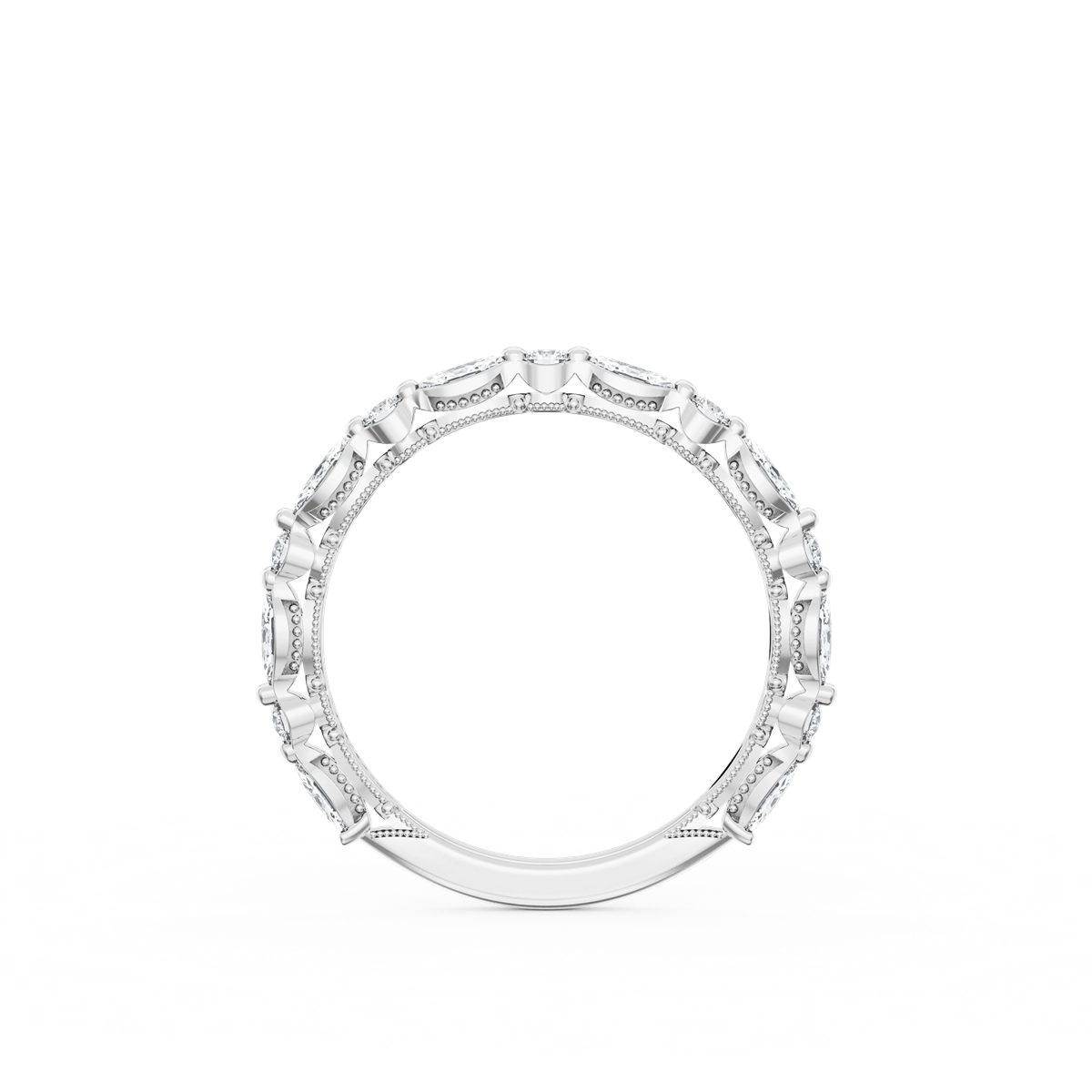 Tacori Wedding Rings in White Gold containing Diamond 2728 2.2 B 3/4 W