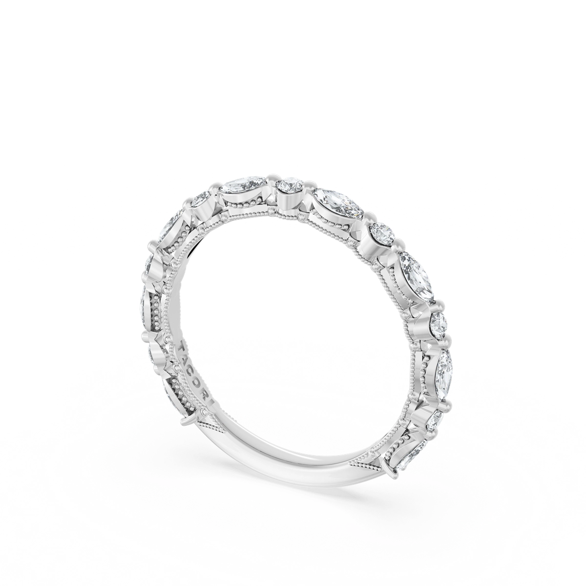Tacori Wedding Rings in White Gold containing Diamond 2728 2.2 B 3/4 W