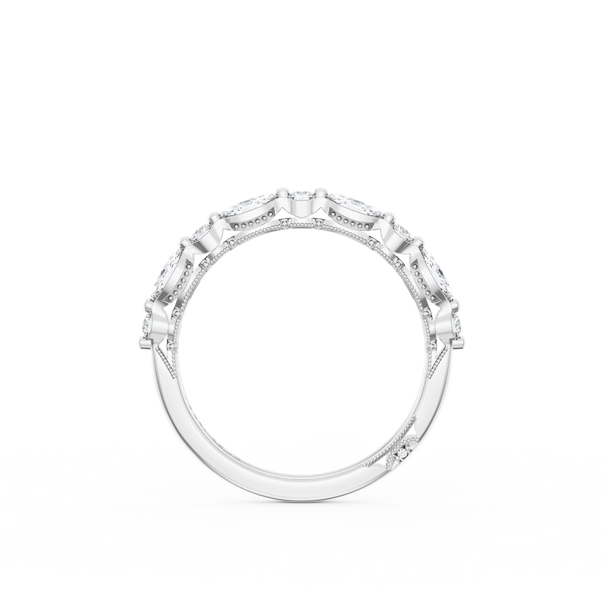 Tacori Wedding Rings in Platinum/Palladium containing Diamond 2728 2.8 B 1/2