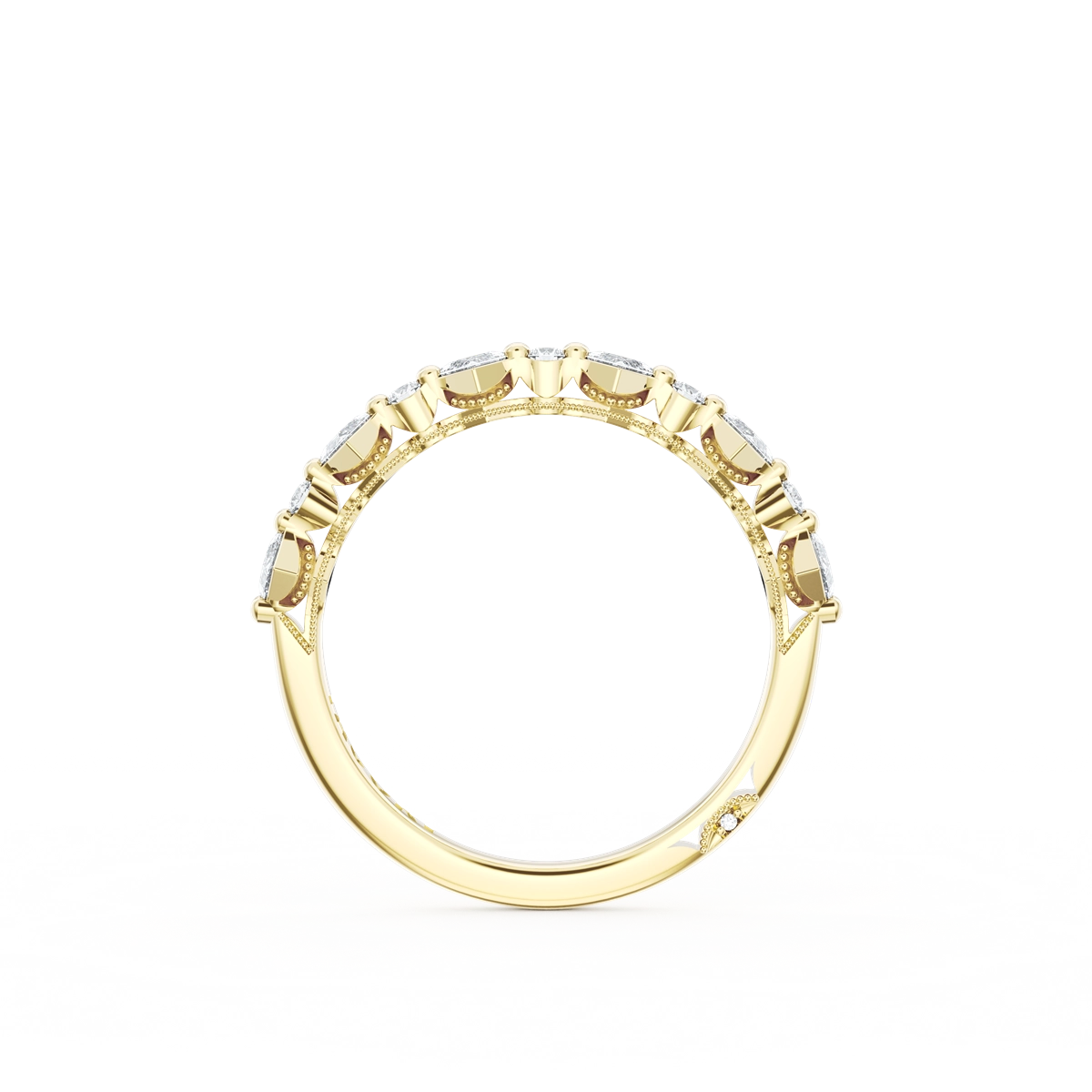 Tacori Wedding Rings in Yellow Gold containing Diamond 2729 3.7 B 1/2 Y