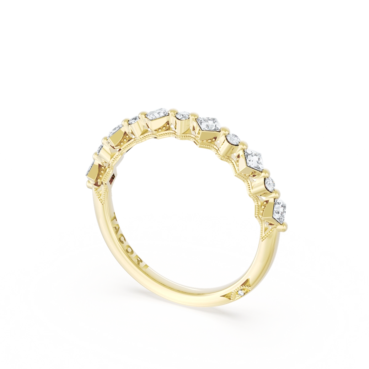 Tacori Wedding Rings in Yellow Gold containing Diamond 2729 3.7 B 1/2 Y