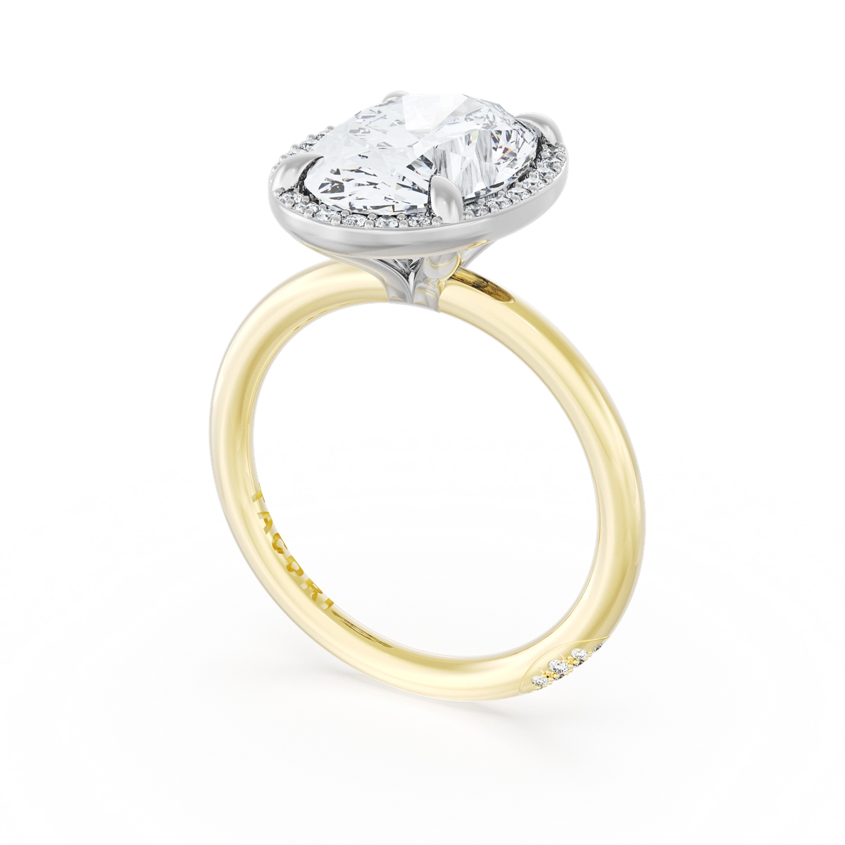 Tacori Engagement Rings in Platinum/Palladium containing Diamond 401 1.7 OV 11.5X8 YPT