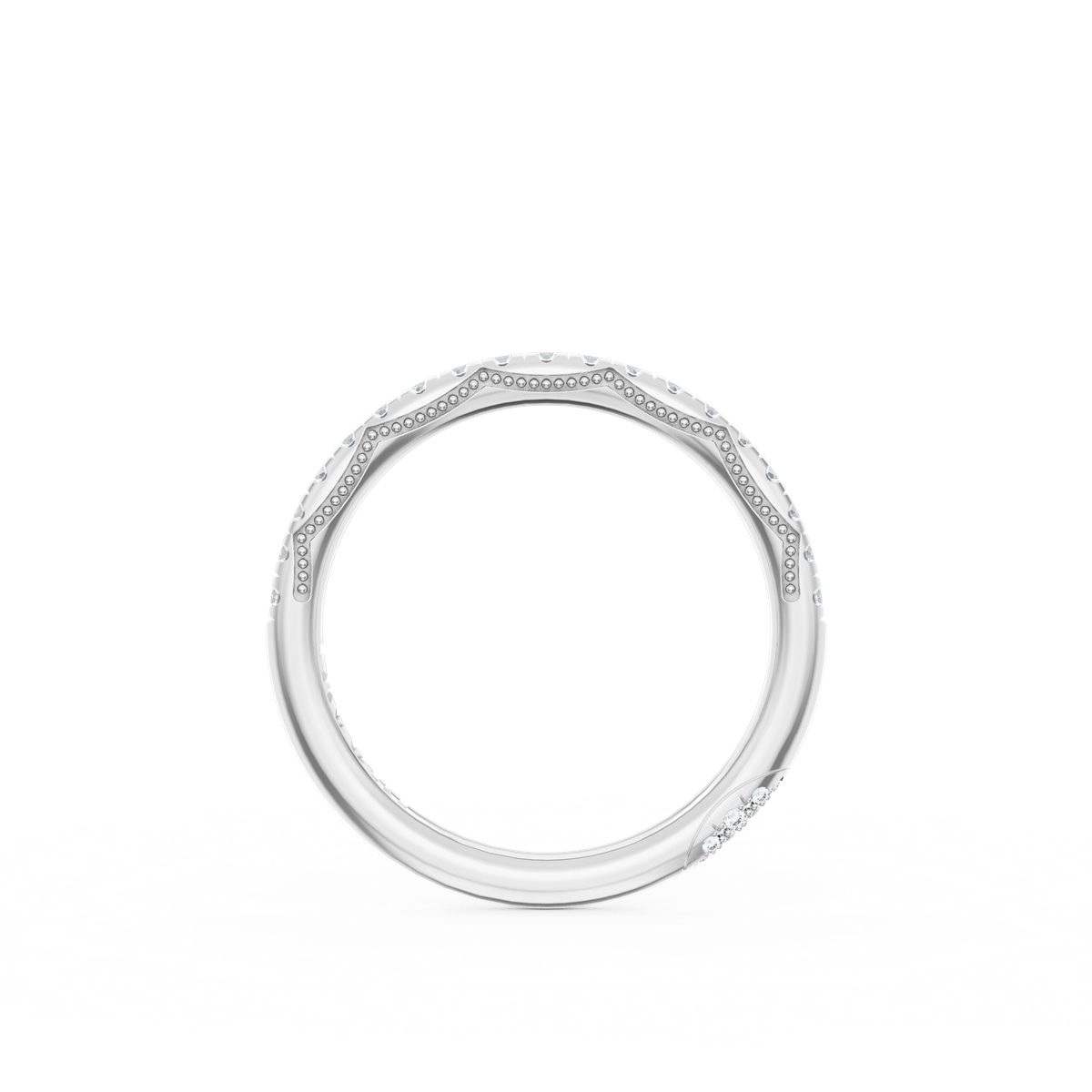 Tacori Wedding Rings in Platinum/Palladium containing Diamond HT 2586 B 1/2
