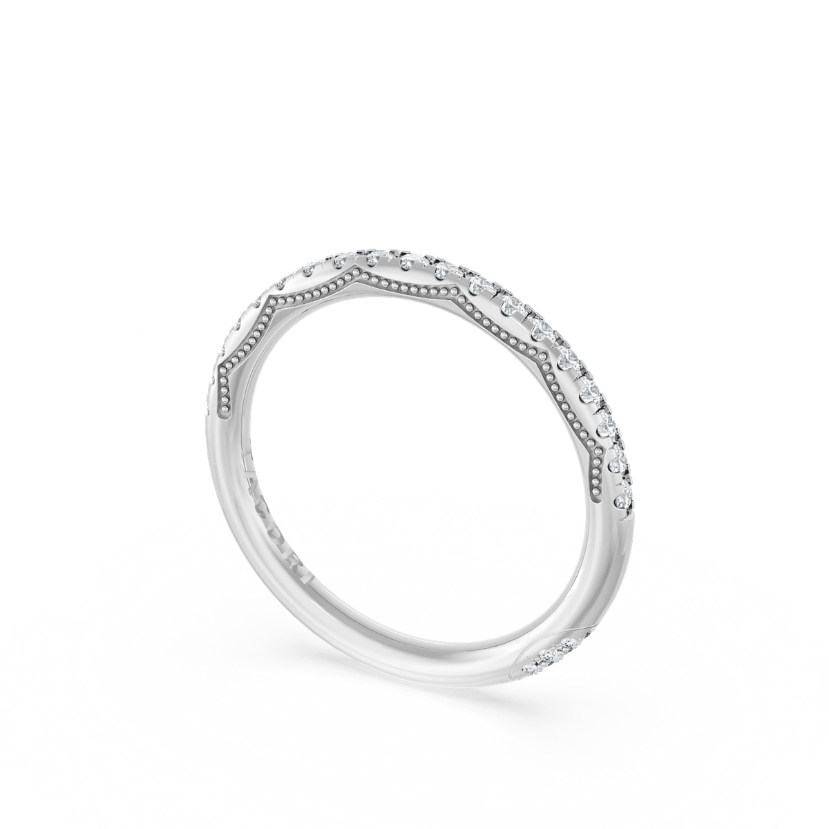 Tacori Wedding Rings in Platinum/Palladium containing Diamond HT 2586 B 1/2