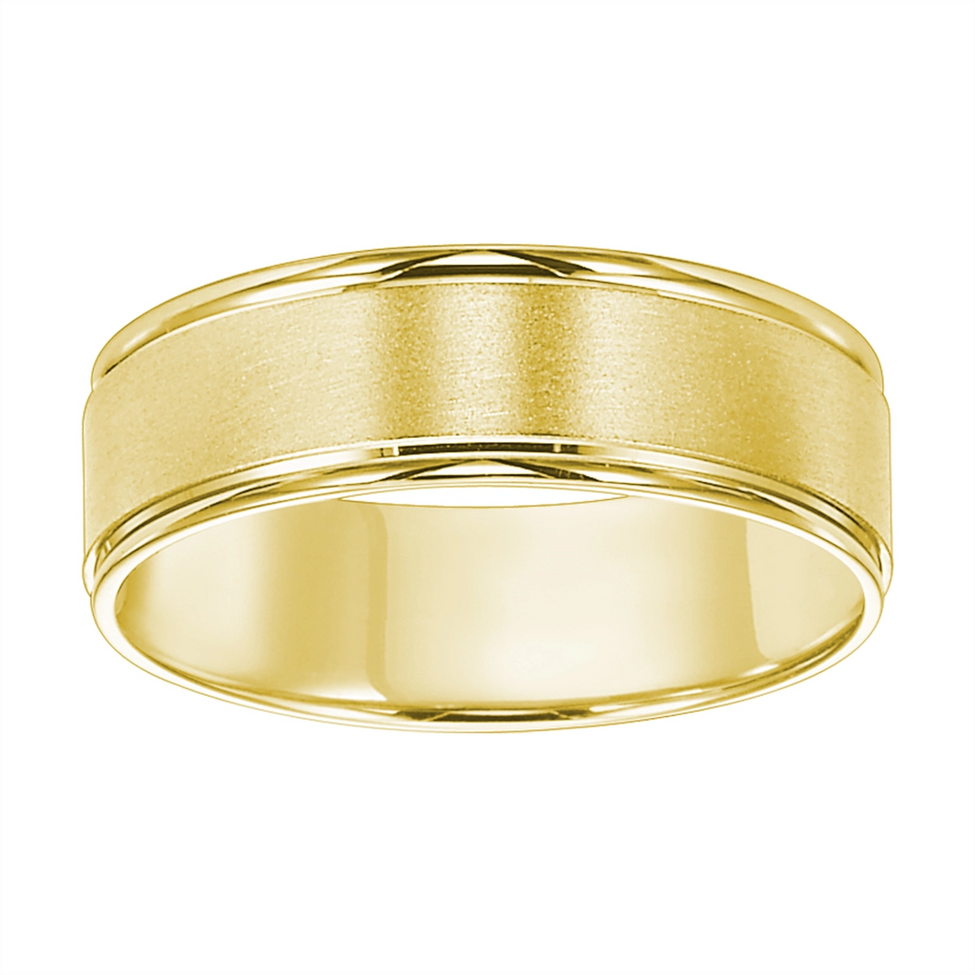 Mens Bands Engagement in Yellow Gold 444016