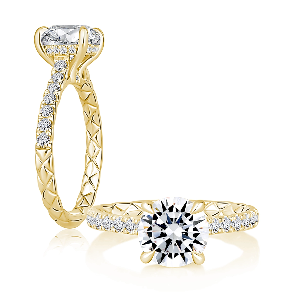 A. Jaffe Engagement Rings in Yellow Gold containing Diamond MECRD3407Q/290