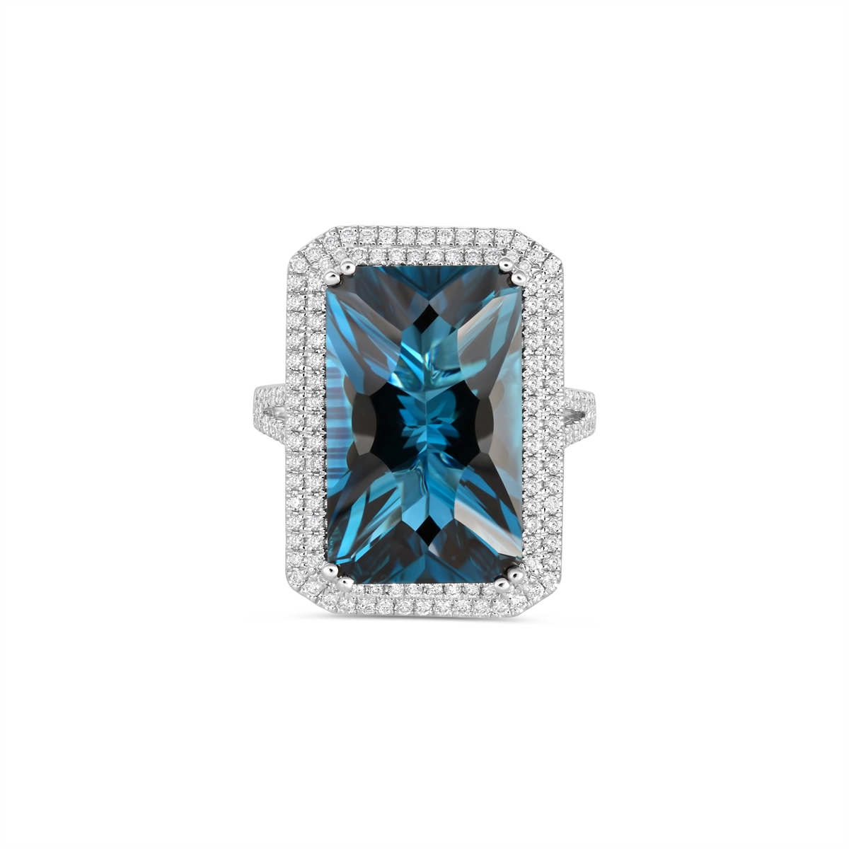 Rings Rings in White Gold containing London blue topaz, Multi-gemstone, Diamond 444159