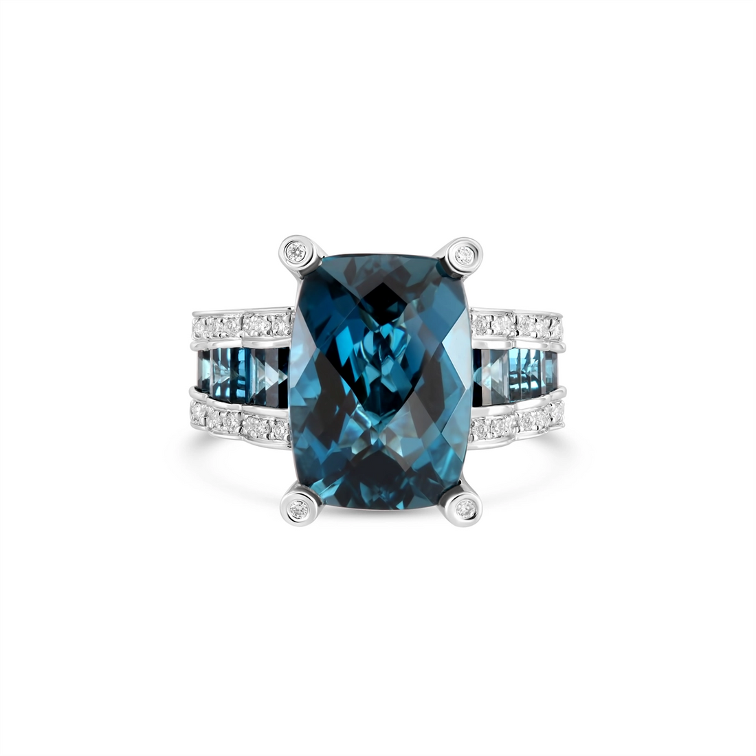 Rings Rings in White Gold containing London blue topaz, Multi-gemstone, Diamond 444162