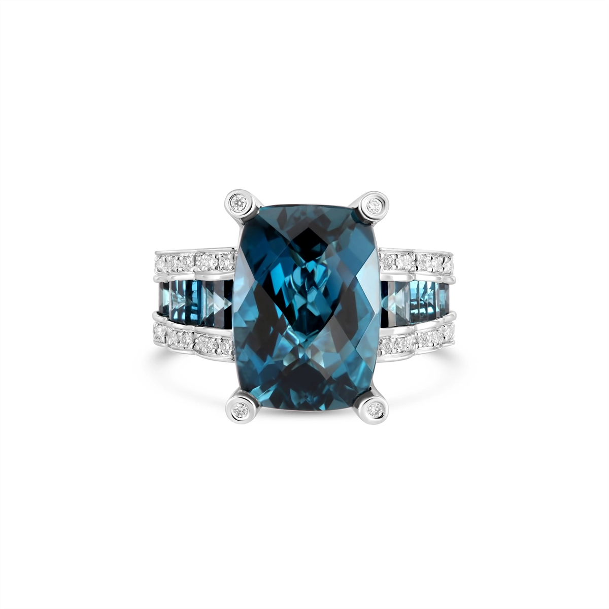 Rings Rings in White Gold containing London blue topaz, Multi-gemstone, Diamond 444162