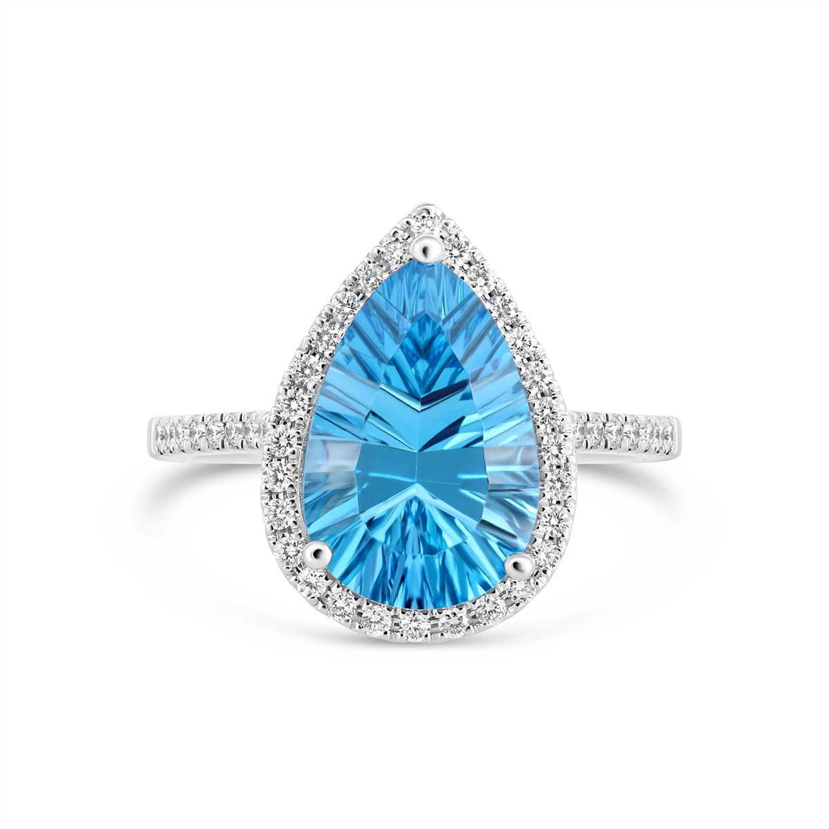 Rings Rings in White Gold containing Blue topaz , Multi-gemstone, Diamond 444188
