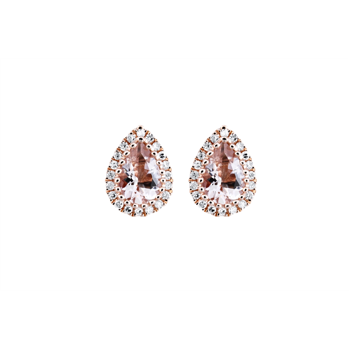 Earrings Earrings in Rose Gold containing Multi-gemstone, Diamond, Morganite 444193