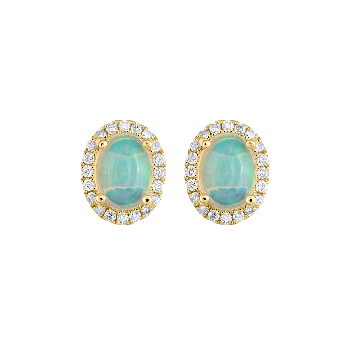 Earrings Earrings in Yellow Gold containing Opal, Multi-gemstone, Diamond 444194
