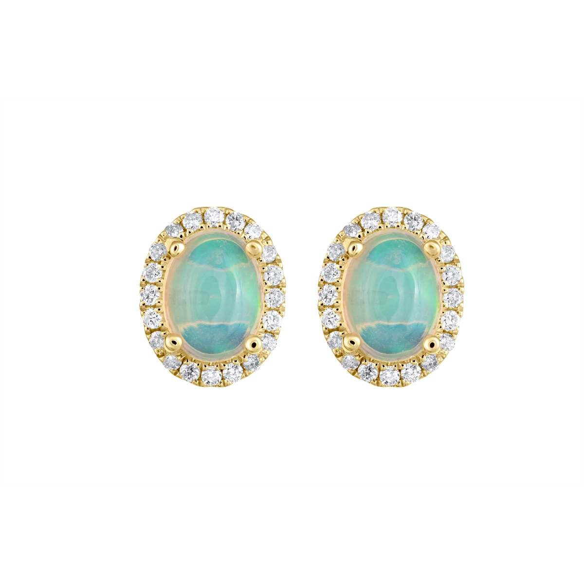 Earrings Earrings in Yellow Gold containing Opal, Multi-gemstone, Diamond 444194