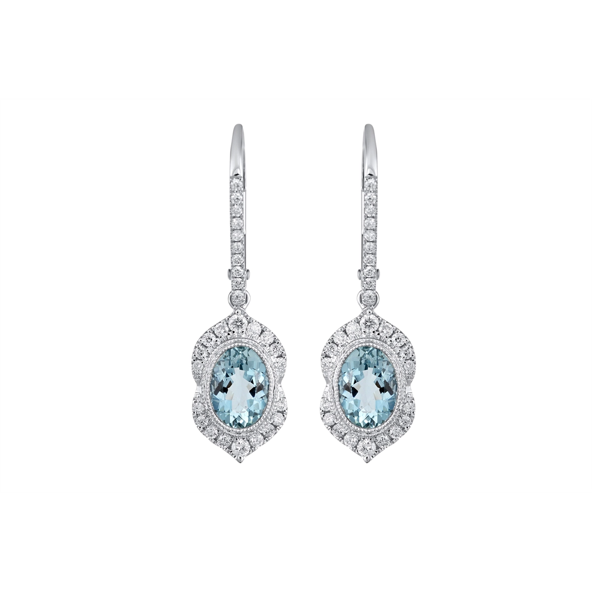 Earrings Earrings in White Gold containing Aquamarine, Multi-gemstone, Diamond 444208