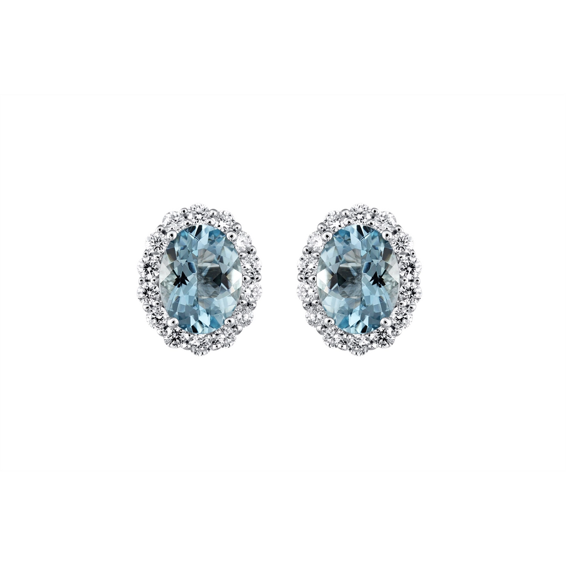 Earrings Earrings in White Gold containing Aquamarine, Multi-gemstone, Diamond 444209
