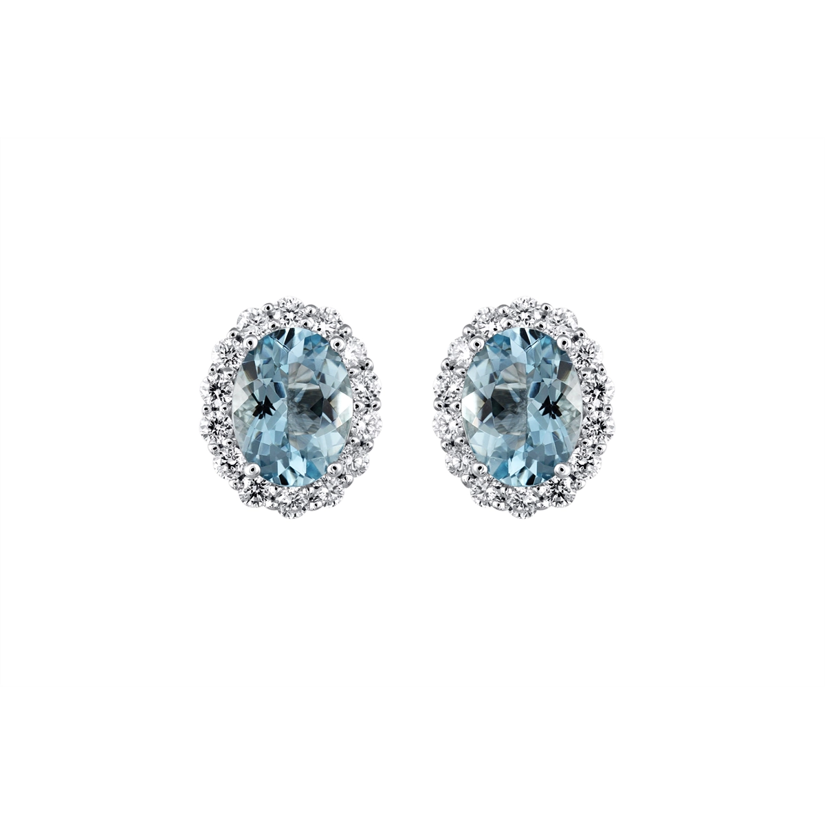Earrings Earrings in White Gold containing Aquamarine, Multi-gemstone, Diamond 444209