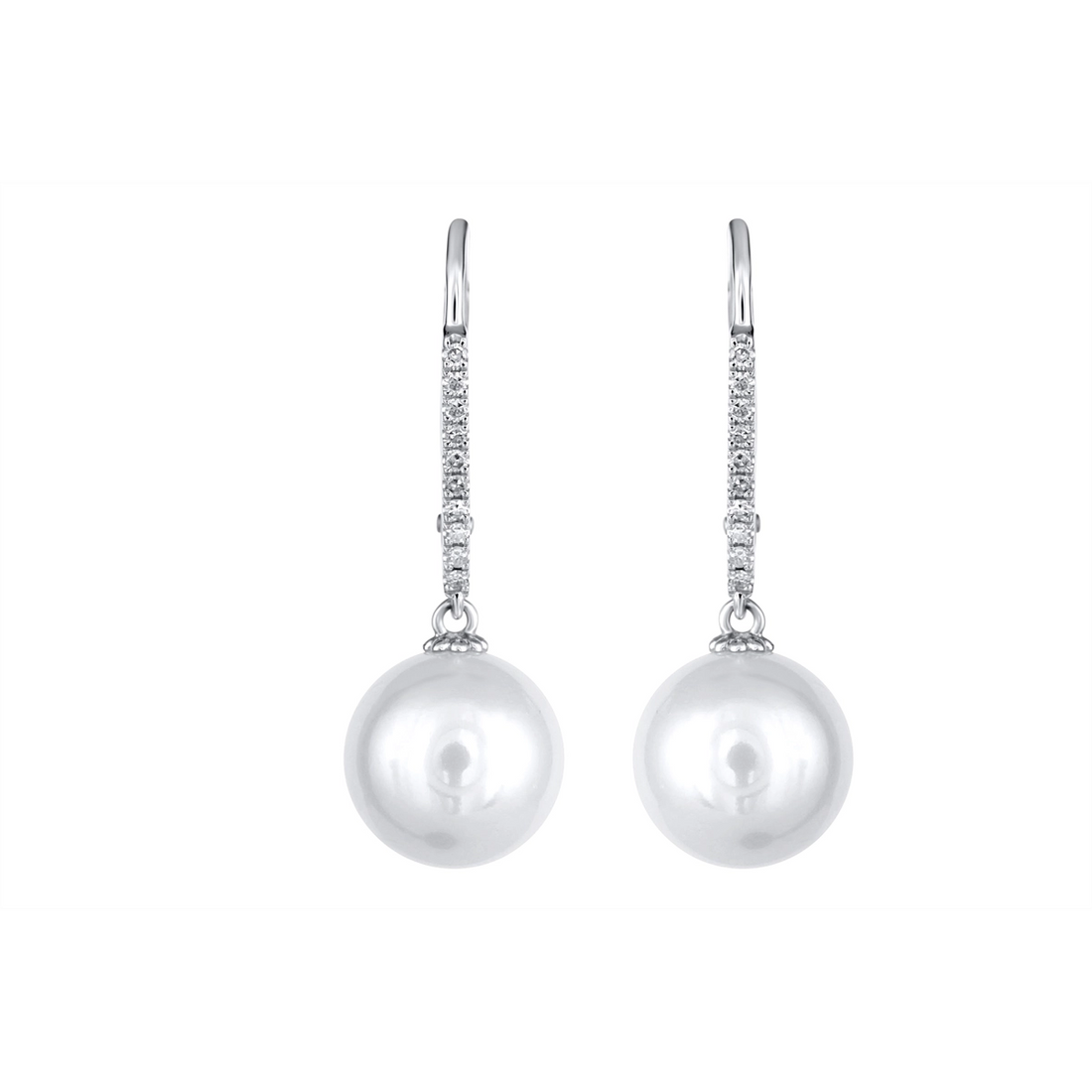 Earrings Earrings in White Gold containing Diamond, Pearl 444220