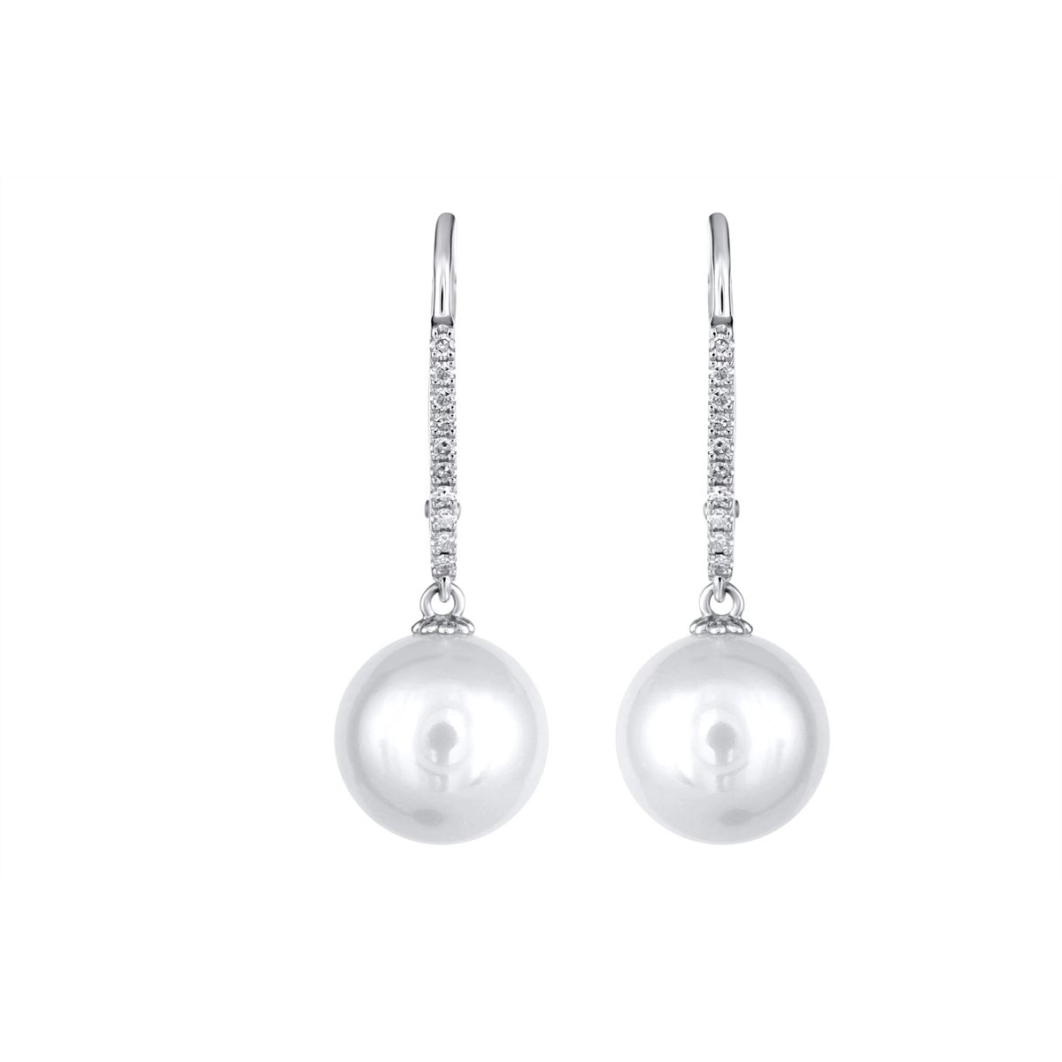 Earrings Earrings in White Gold containing Diamond, Pearl 444220