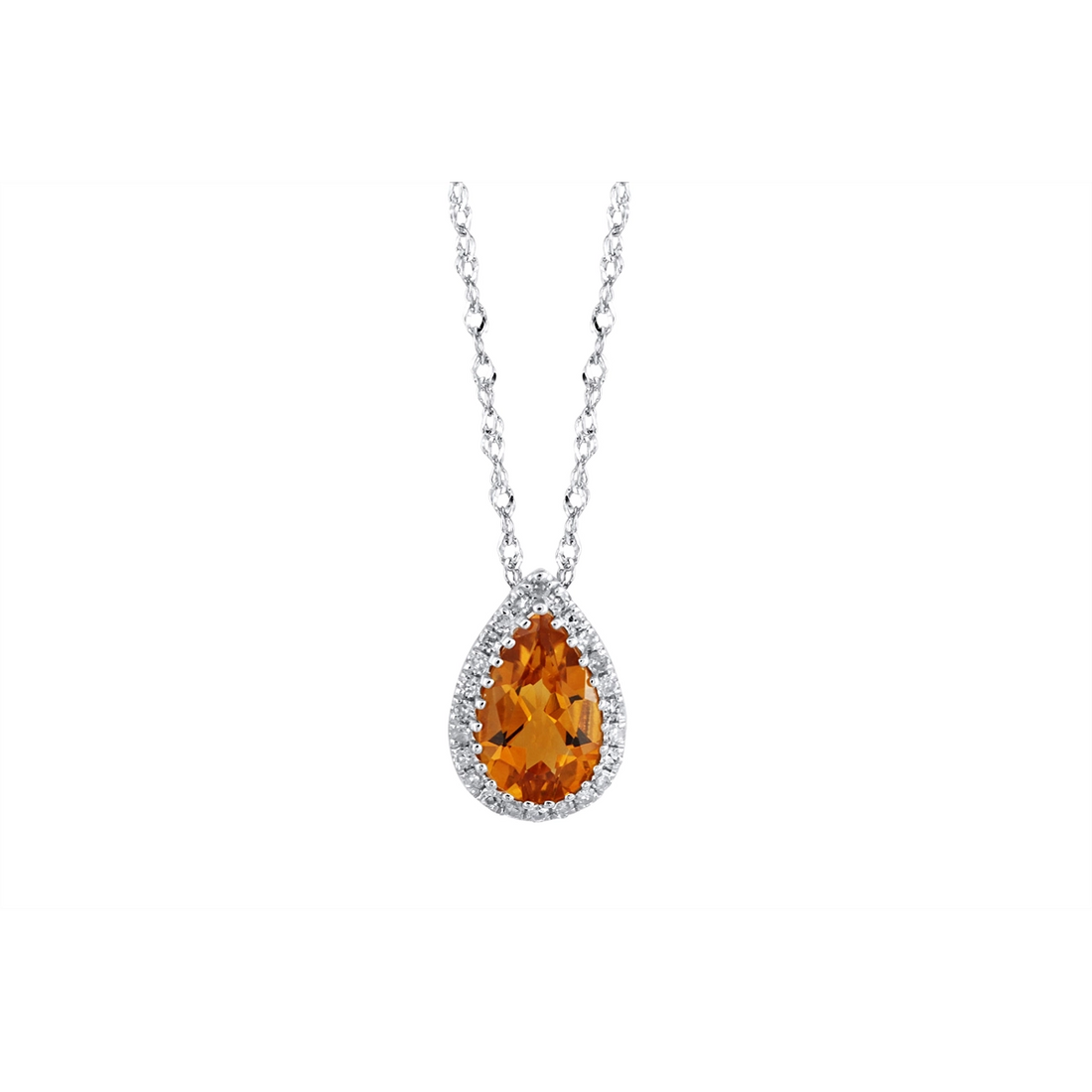 Pendants Necklaces in White Gold containing Citrine, Multi-gemstone, Diamond 444241