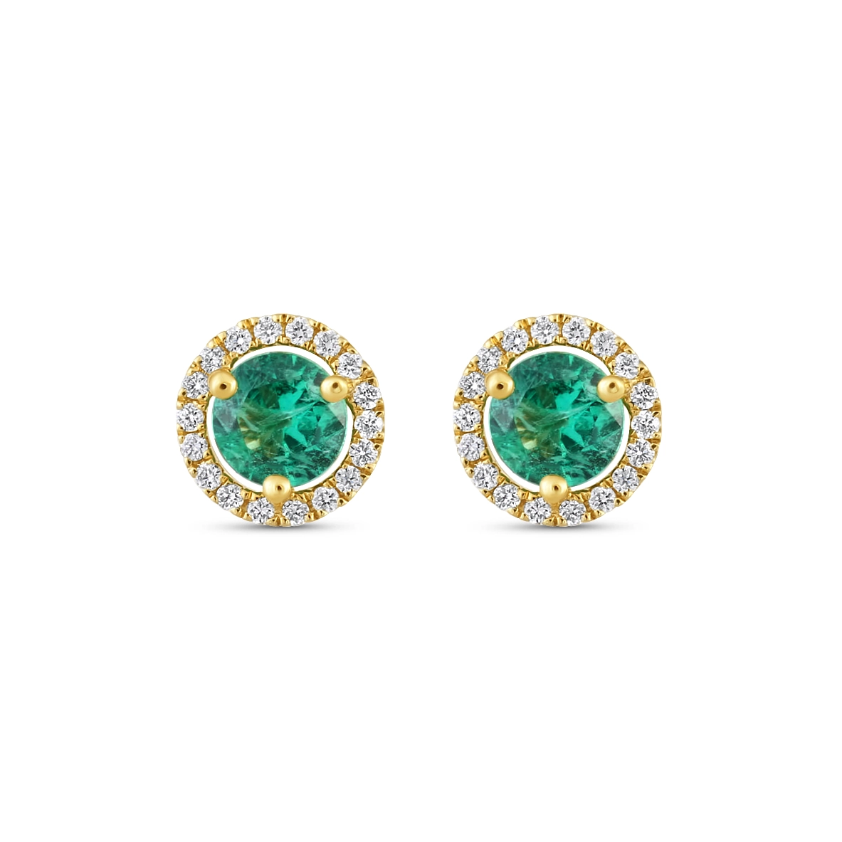Earrings Earrings in Yellow Gold containing Multi-gemstone, Diamond, Emerald 444343