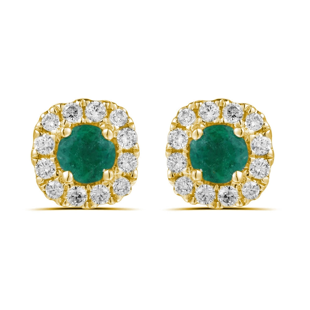 Earrings Earrings in Yellow Gold containing Multi-gemstone, Diamond, Emerald 444346