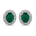 Earrings Earrings in White Gold containing Multi-gemstone, Diamond, Emerald 444350