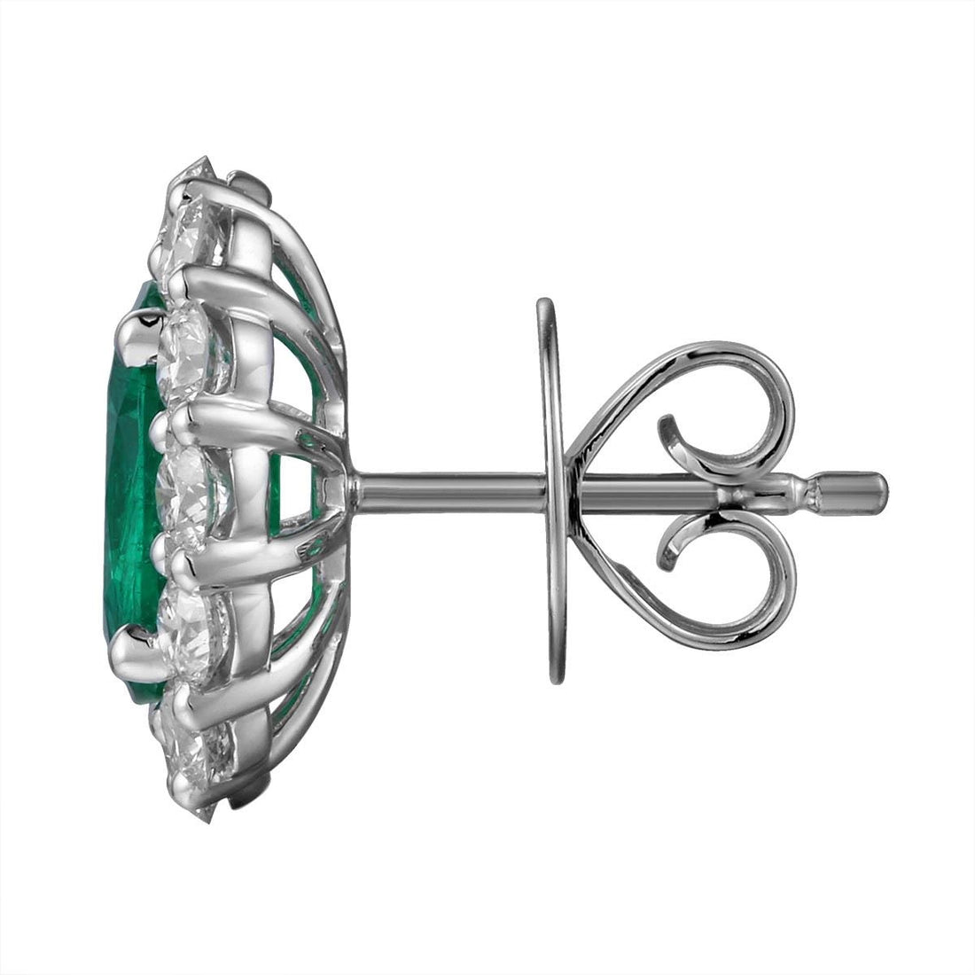 Earrings Earrings in White Gold containing Multi-gemstone, Diamond, Emerald 444350