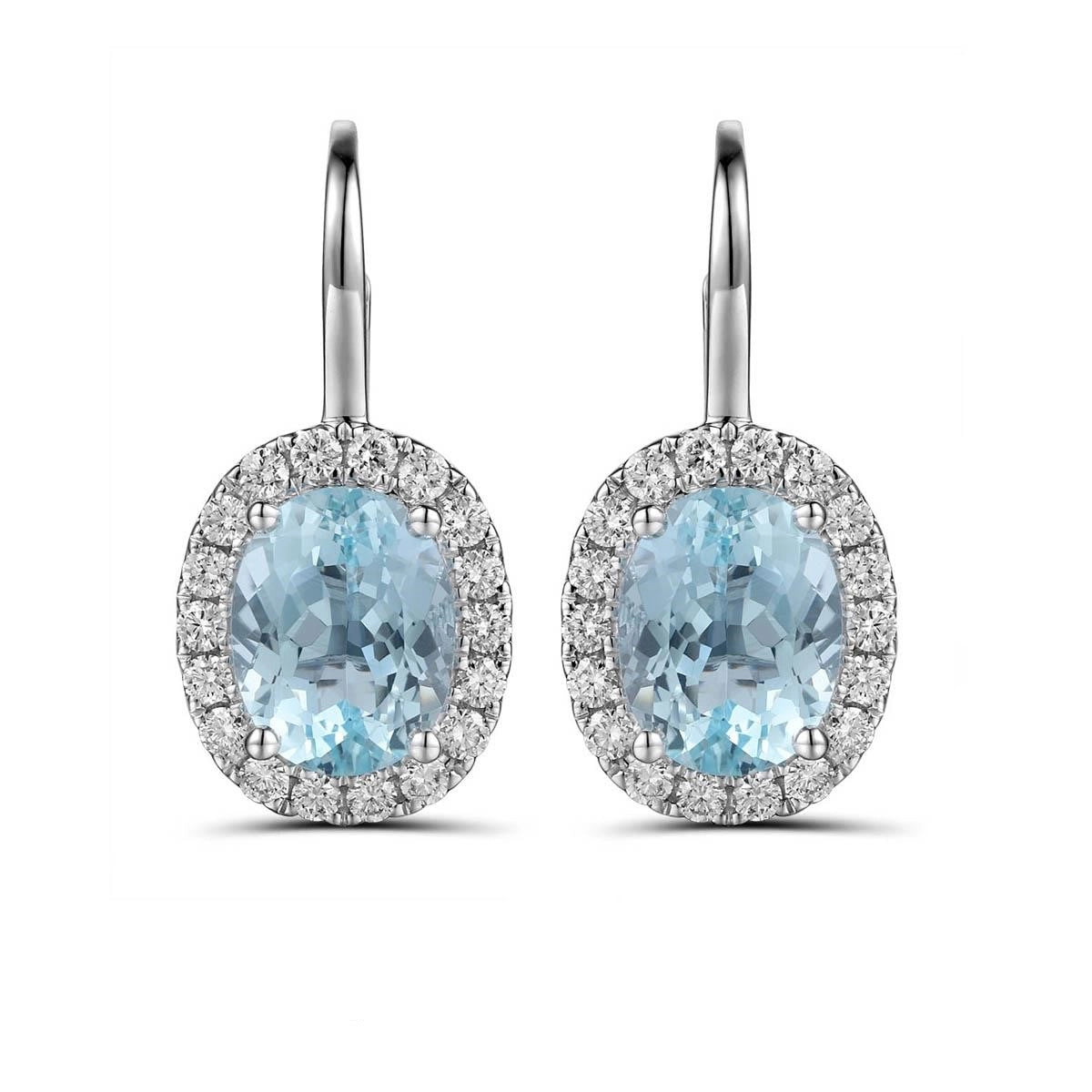 Earrings Earrings in White Gold containing Aquamarine, Multi-gemstone, Diamond 444352
