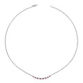 Necklaces Necklaces in White Gold containing Multi-gemstone, Diamond, Ruby 444417