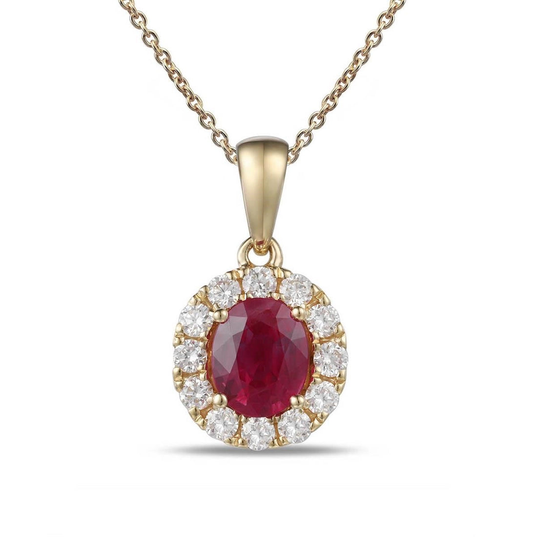 Pendants Pendants in Yellow Gold containing Multi-gemstone, Diamond, Ruby 444420