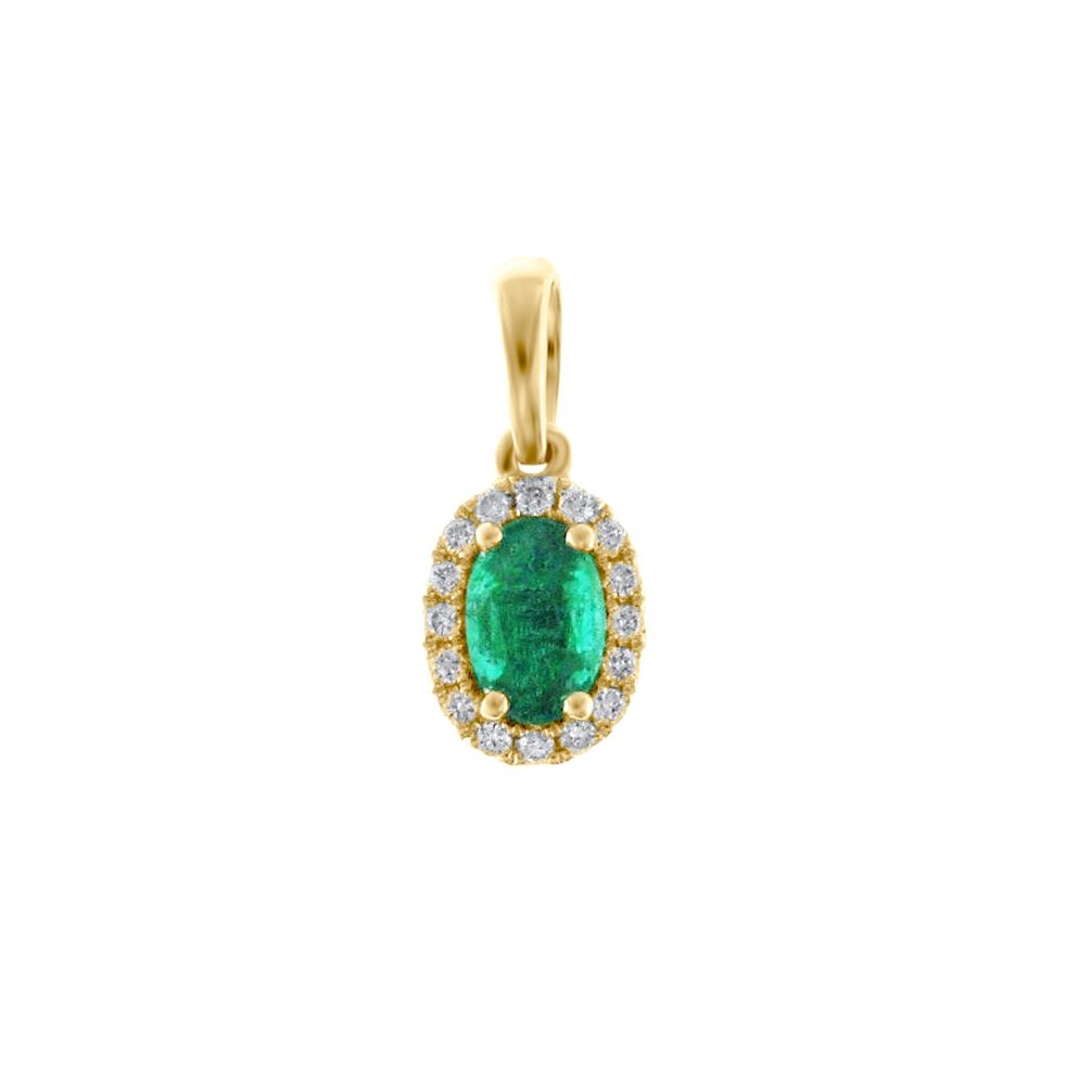 Pendants Pendants in Yellow Gold containing Multi-gemstone, Diamond, Emerald 444423