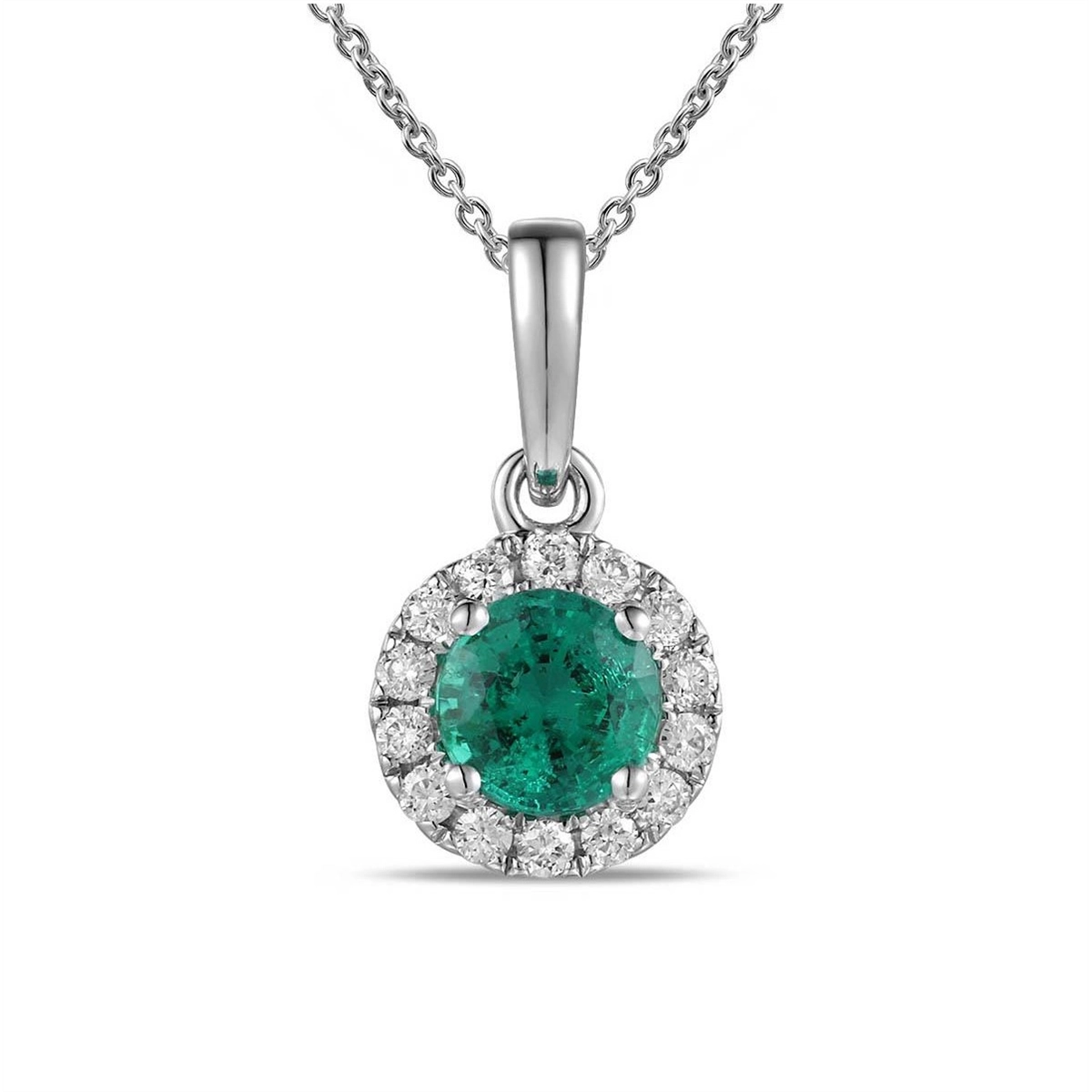 Pendants Pendants in White Gold containing Multi-gemstone, Diamond, Emerald 444425
