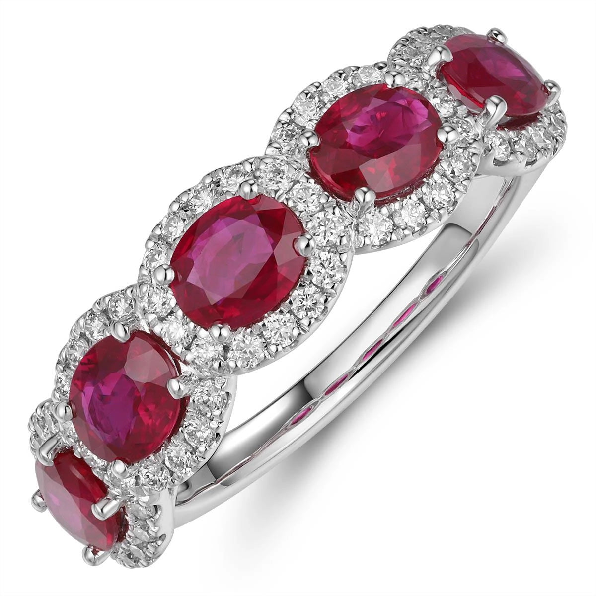 Rings Rings in White Gold containing Multi-gemstone, Diamond, Ruby 444484
