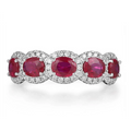 Rings Rings in White Gold containing Multi-gemstone, Diamond, Ruby 444484