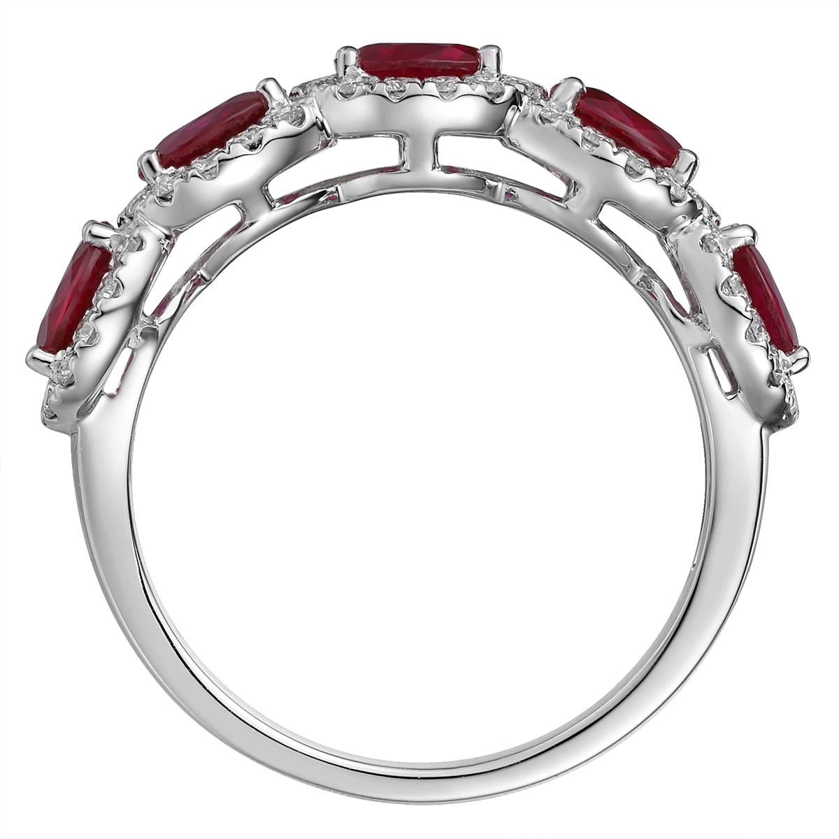 Rings Rings in White Gold containing Multi-gemstone, Diamond, Ruby 444484
