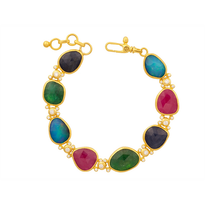 Gurhan Bracelets in Yellow Gold containing Opal, Multi-gemstone, Diamond, Emerald, Ruby, Sapphire OKB-YG-MS-25811-8