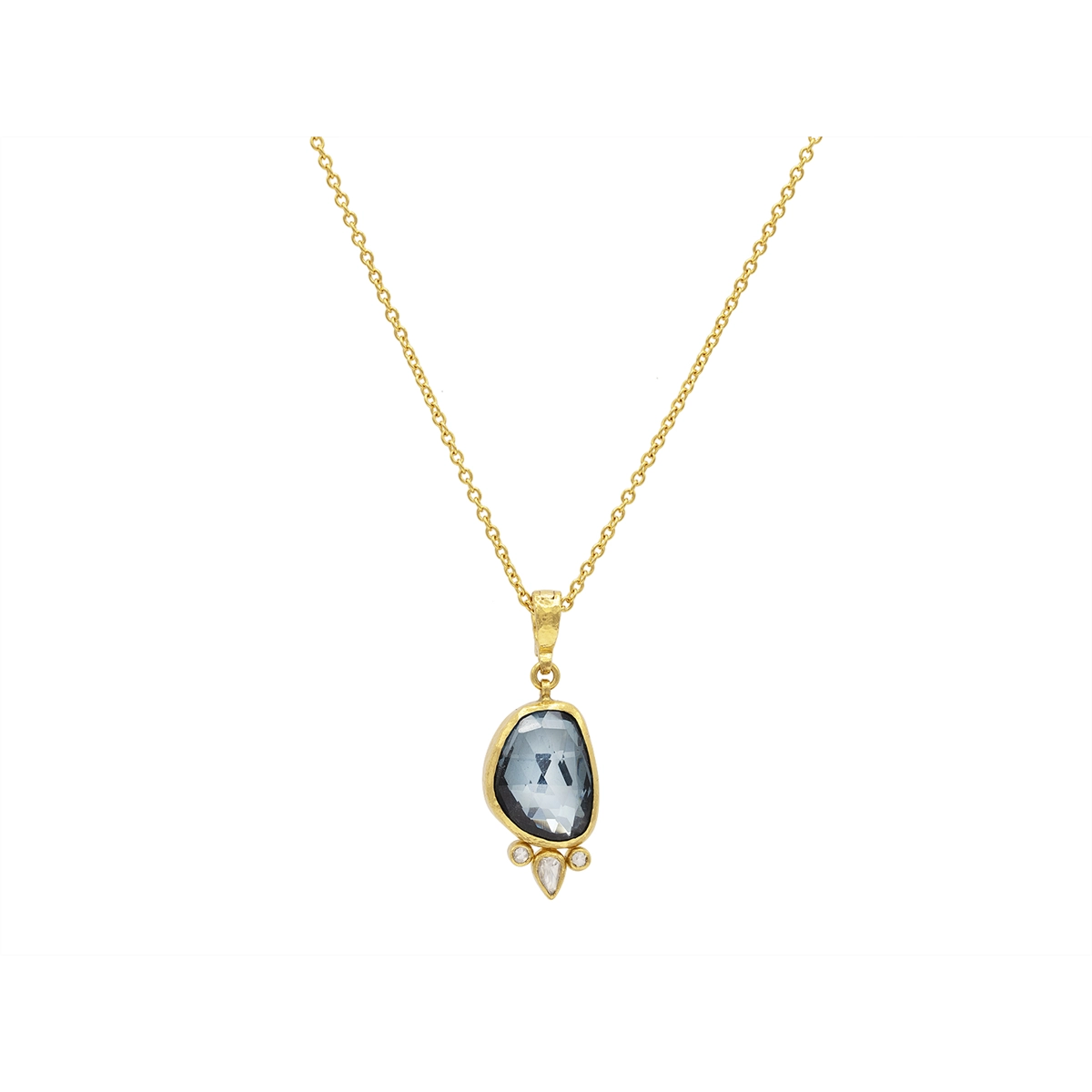 Gurhan Necklaces in Yellow Gold containing London blue topaz, Multi-gemstone, Diamond OKN-YG-LBT-15135-18