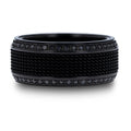 Mens Bands Wedding Rings in Alternative Metals containing Black diamond T1573-CBDBT-10MM-11