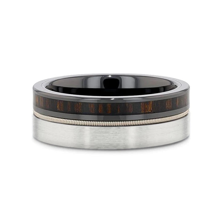 Mens Bands Wedding Rings in Alternative Metals containing Other S0723-SBTC-8MM-10